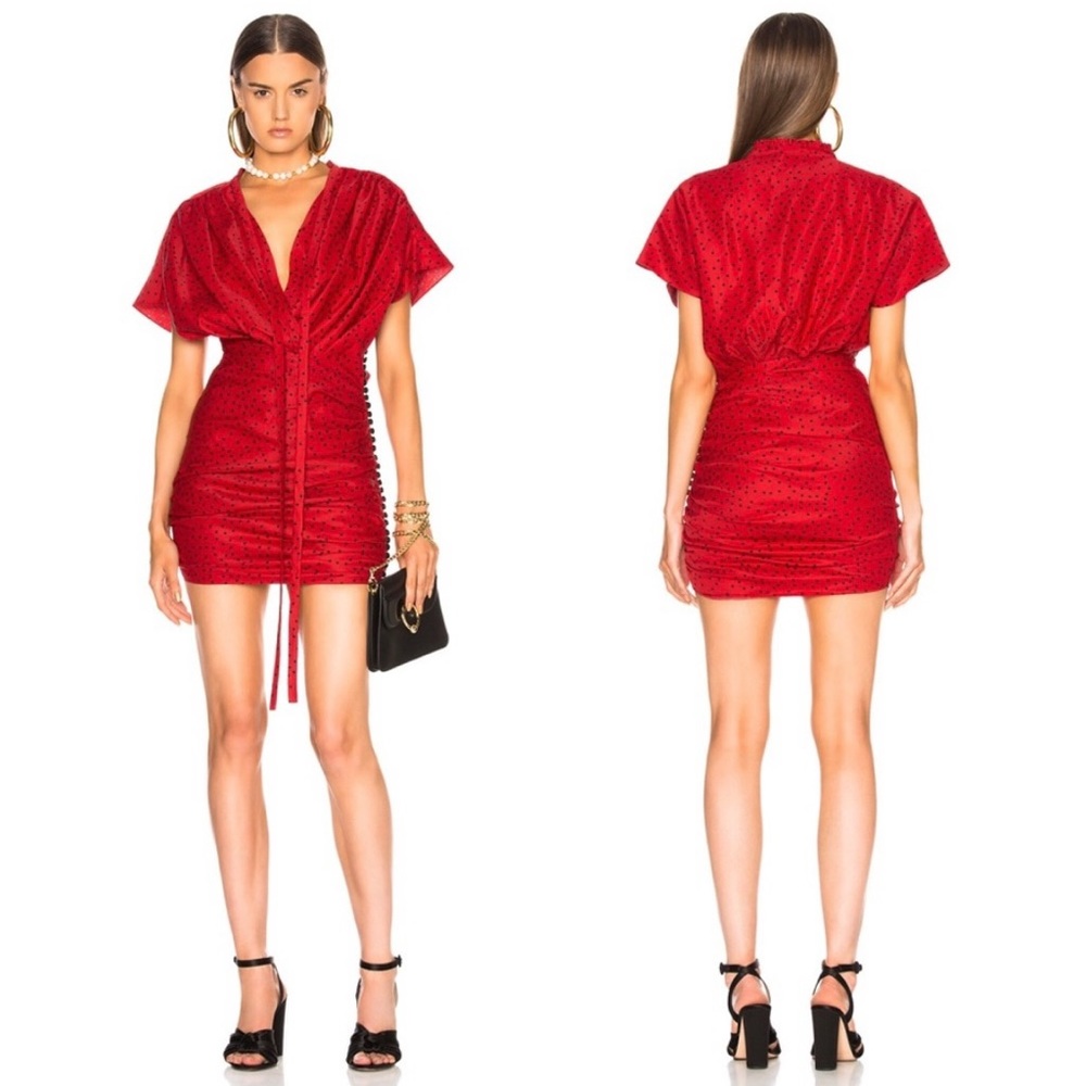 Magda Butrym Reno Dress Red Polka Dot